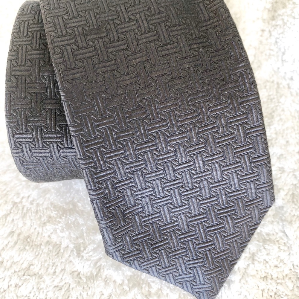 NWOT Jil Sander Woven Grey Tie. Never worn. Italy.